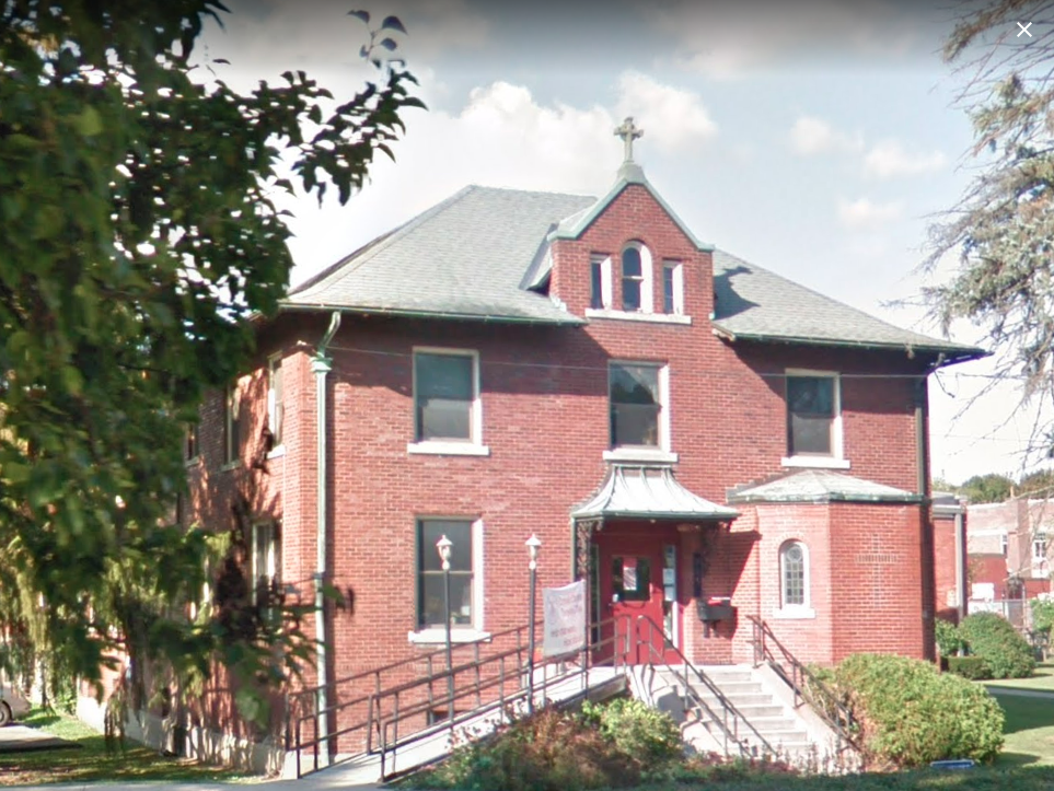 The exterior of Catholic Charities.